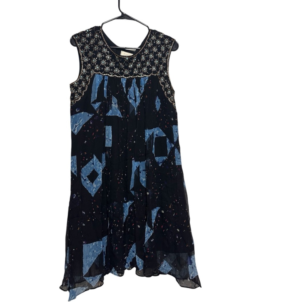 Anthropologie Moulinette Soeurs Vintage Beaded Boho Midi Dress Size 4